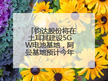 钧达股份将在土耳其建设5GW电池基地，阿曼基地预计今年年底建成投产