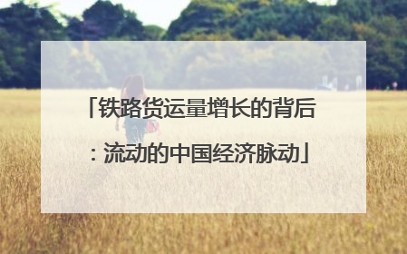 铁路货运量增长的背后：流动的中国经济脉动