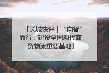 长城快评｜“向智”而行，建设全国现代商贸物流重要基地