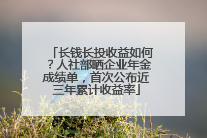 长钱长投收益如何？人社部晒企业年金成绩单，首次公布近三年累计收益率