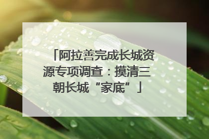 阿拉善完成长城资源专项调查：摸清三朝长城“家底”