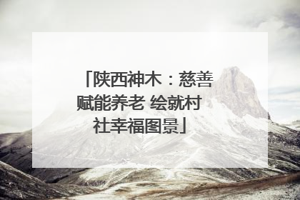 陕西神木：慈善赋能养老 绘就村社幸福图景
