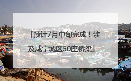 预计7月中旬完成！涉及咸宁城区50座桥梁