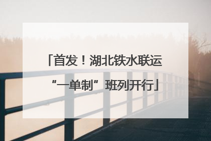 首发！湖北铁水联运“一单制”班列开行