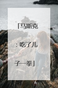 马斯克：吃了儿子一拳
