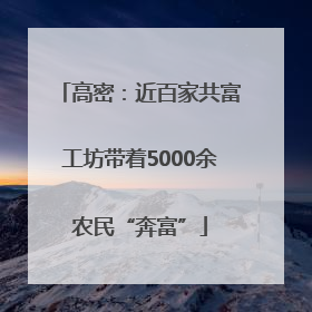 高密：近百家共富工坊带着5000余农民“奔富”