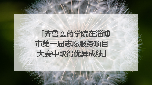 齐鲁医药学院在淄博市第一届志愿服务项目大赛中取得优异成绩