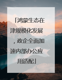 鸿蒙生态在津规模化发展，政企全面加速内部办公应用适配