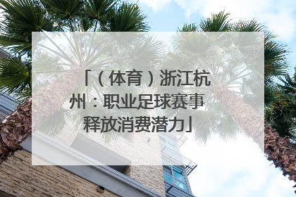 （体育）浙江杭州：职业足球赛事释放消费潜力