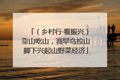 （乡村行·看振兴）靠山吃山，赛罕乌拉山脚下兴起山野菜经济