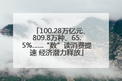 100.28万亿元、809.8万种、65.5%……“数”读消费提速 经济潜力释放