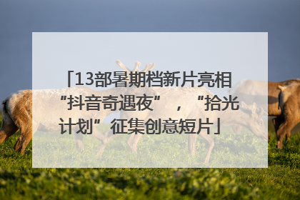 13部暑期档新片亮相“抖音奇遇夜”，“拾光计划”征集创意短片