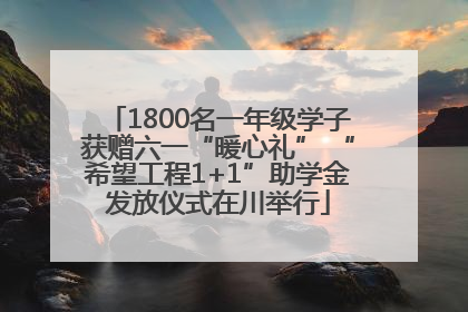 1800名一年级学子获赠六一“暖心礼” “希望工程1+1”助学金发放仪式在川举行
