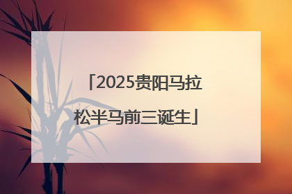 2025贵阳马拉松半马前三诞生