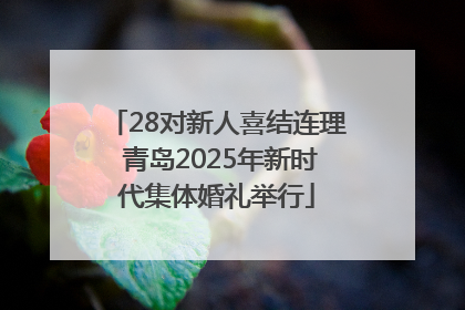 28对新人喜结连理 青岛2025年新时代集体婚礼举行