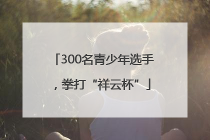 300名青少年选手，拳打“祥云杯”