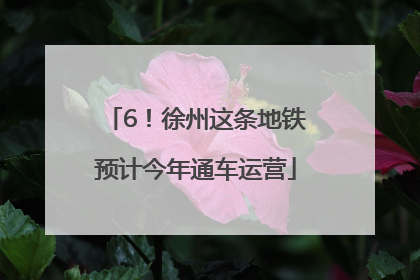 6！徐州这条地铁预计今年通车运营