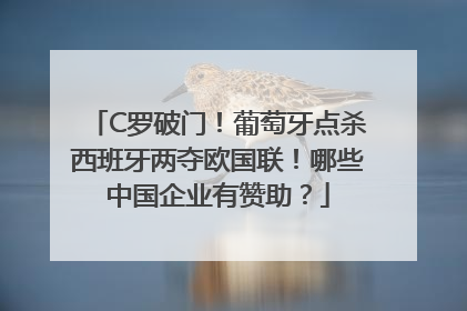 C罗破门！葡萄牙点杀西班牙两夺欧国联！哪些中国企业有赞助？